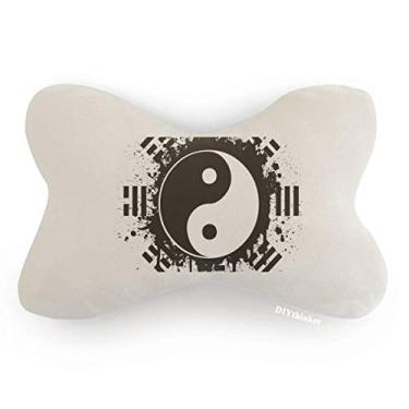 Imagem de DIYthinker Oito diagramas Taiji Yin-yang China padrão carro decoração pescoço almofada almofada almofada apoio de cabeça