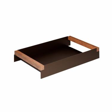 Imagem de Bandeja Decorativa em Aço Carbono Linha Nexo Cor Corten 40x25cm