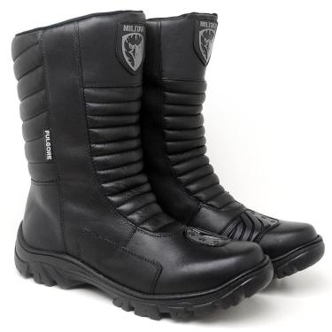 Imagem de Bota Coturno Motociclista Masculino Cano Alto Militar-Masculino