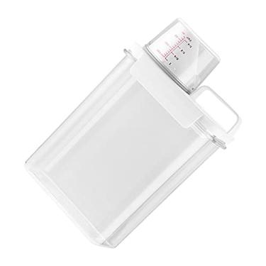 Imagem de Dispensador de detergente para roupas, dispensador de grãos secos para pó de lavanderia para farinha de nozes, 1.8L