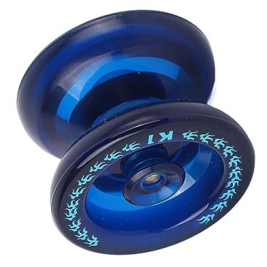 Imagem de Bola de ioiô infantil, azul escuro, rotação estável, melhora a coordenação, material ABS, adequado para todas as idades, ideal para entretenimento familiar e eventos sociais
