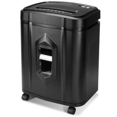 Imagem de Aurora AU1225MA Papel micro-cortado de alta segurança de 12 folhas e CD/Triturador de cartão de crédito/cesta de retirada de 5 galões/40 minutos de tempo de execução