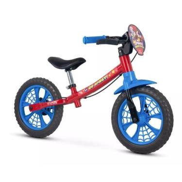 Imagem de Bicicleta Infantil Balance Spider Man Aro 12 Vermelha Sem Pedal - Nath