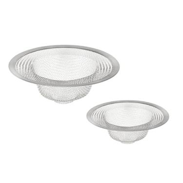 Imagem de Kit 2 Ralos Para Pia Inox 7cm e 5cm Cozinha Banheiro Lavanderia Geral Segura Sujeiras Previne Entupimentos em Pias Fácil Limpeza Durável FREEDOMX