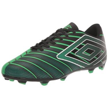 Imagem de Umbro Chuteira de futebol masculina Velocita Elixir League Fg, Preto/verde/branco., 39