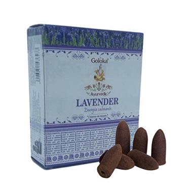 Imagem de 10 incensos - Cone Backflow Lavender Lavanda Cascata Goloka