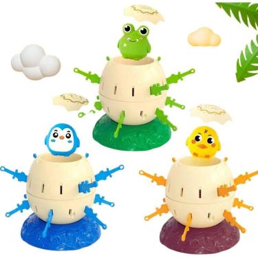 Imagem de Brinquedo Pula Animais 10Cm -Jogo Pula Sapinho, Pula Pinguim e Pula Pintinho