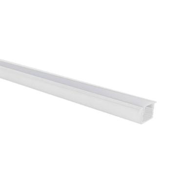 Imagem de Perfil De Embutir Para Fita Led Blumenau Line 25mm Com 2 Metros Branco Fosco