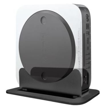 Imagem de IFCASE Suporte vertical para Mac Mini, suporte vertical de alumínio sólido antiderrapante para Apple Mac Mini 2010-2023 M2 Pro (preto)