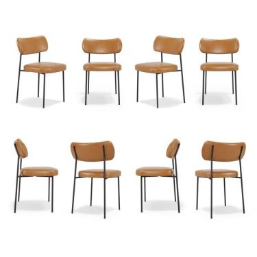Imagem de Kit 8 Cadeiras Para Sala De Jantar Mona Espresso Móveis