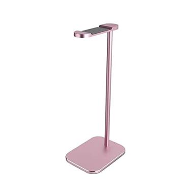 Imagem de GRFIT Suporte de fone de ouvido de liga de alumínio, suporte de fone de ouvido montado na cabeça, suporte de armazenamento de fone de ouvido de metal, suporte de exibição de fone de ouvido de mesa