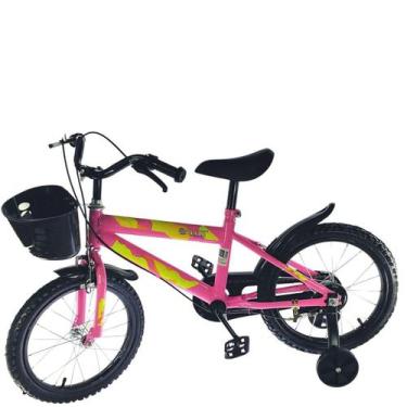 Imagem de Bicicleta Infantil Aro 16 Com Cestinha Elite Cor Rosa