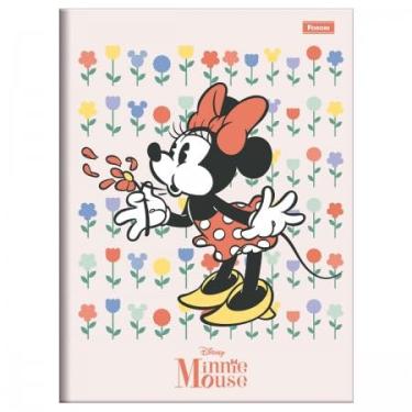 Imagem de Caderno Pequeno Brochura Minnie Mouse - Disney Tamanho 1/4 Capa Dura Foroni 80 Folhas (Rosa)