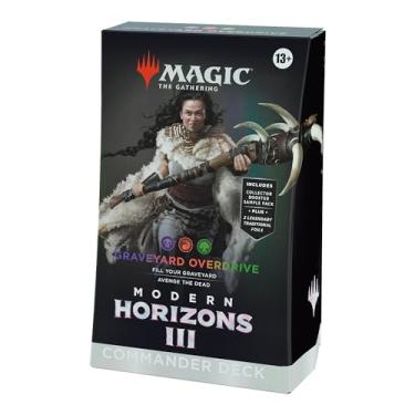 Imagem de Magic The Gathering Modern Horizons 3 Commander Deck - Graveyard Overdrive (baralho de 100 cartas, pacote de amostras de 2 cartas + acessórios)