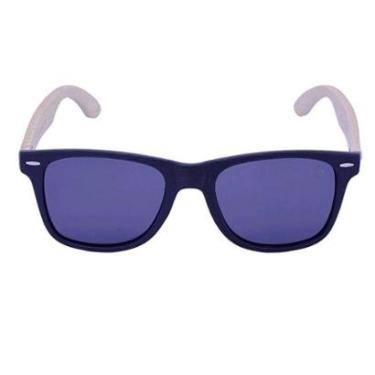 Imagem de Óculos De Sol Esportivo Wayfarer Acetato Haste Madeira Polarizado Mackage - Sunset-Masculino
