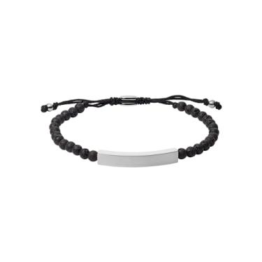 Imagem de Fossil Pulseira masculina de aço inoxidável gravável personalizada para presente, 0, Semipreciosa