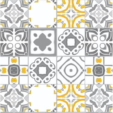 Imagem de Papel de parede cozinha 3m lavavel autoadesivo azulejo