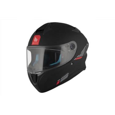 Imagem de CAPACETE MT HELMETS TARGO S SOLID A1 Preto fosco capacete de moto esportivo com Aerofolio, bavete e narigueira (60)