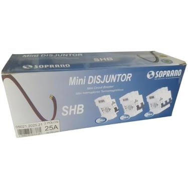 Imagem de Caixa com 6 Disjuntores Soprano Bipolar 25A Shb Gii C25a 3ka