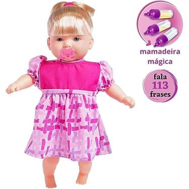 Imagem de Boneca Totsy 43cm Fala 114 Frases Chupeta e Mamadeira Mágica