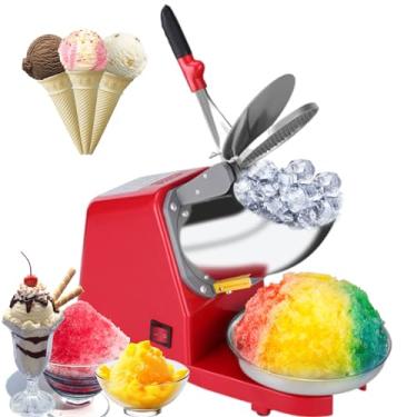 Imagem de Máquina de gelo raspado Máquina de cone de neve Triturador de gelo 2000RPM Fabricante de cone de neve Máquina de gelo raspado com placa de gelo Dissipação rápida de calor para festas, reuniões, c