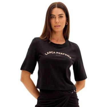 Imagem de Camiseta Cropped Easy Lança Perfume Pr25 Preto Feminino