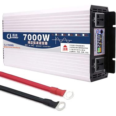 Imagem de 5000W/6000W/7000W/8000W Inversor de energia de onda senoidal pura DC 12V/24V/48V/60V para AC 110v/220v Adaptador de inversor de carro Conversor de tensão com tomadas CA e tela colorida intel