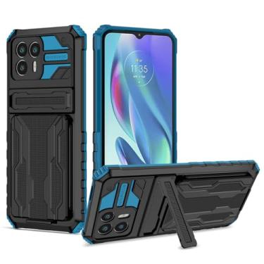 Imagem de Zoeirc Capa para Moto G50 5G, Motorola G50 5G XT2149-1 Capa carteira com suporte para cartão destacável, capa protetora resistente à prova de choque para celular Motorola Moto G50 5G azul