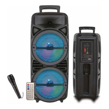 Imagem de Caixa Som Amplificada Portatil Bluetooth 150w Microfone - XCELL, Preto