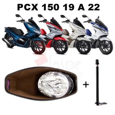 Imagem de Forração Honda Pcx 150 Baú 19 20 Forro Marrom + 1 Antena - Jaspe Ateli
