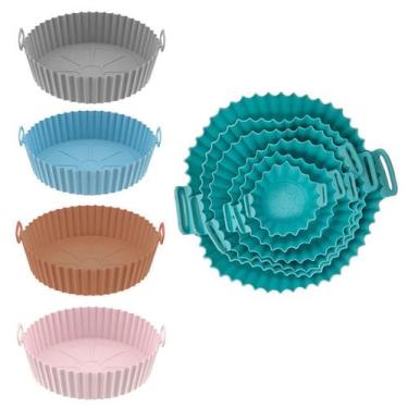 Imagem de Kit 6 Formas Cestas Antiaderente Air Fryer Forno Silicone - Select
