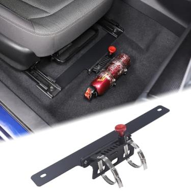 Imagem de Car Co-Pilot Suporte de montagem para extintor de incêndio sob o assento compatível com Subaru Crosstrek GU 2024 2025 ajustável, 2 braçadeiras, extintor de incêndio, acessórios de tarugo