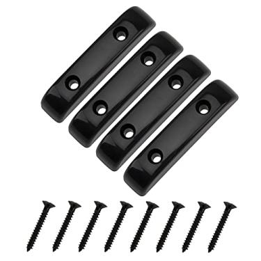 Imagem de 4Pcs Yootones Plastic Thumb Rest Thumbrest Compatible with Precision Fender Bass Jazz Bass Guitar (Black)