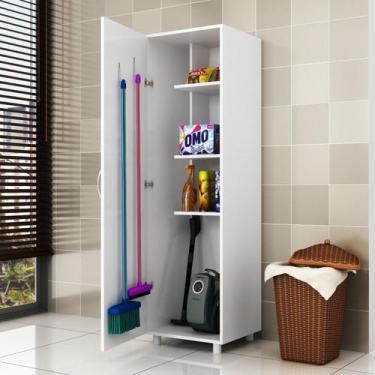 Imagem de Armário Multiuso 1 Porta 2 Ganchos para Vassouras AR202 - DJD Móveis