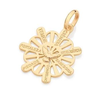 Imagem de Pingente banhado ouro 3x 24k 18k e 22k feminino espírito santo rommane