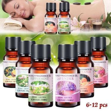 Imagem de 10ml 6 garrafas de óleos essenciais puros para umidificador/difusor/fa