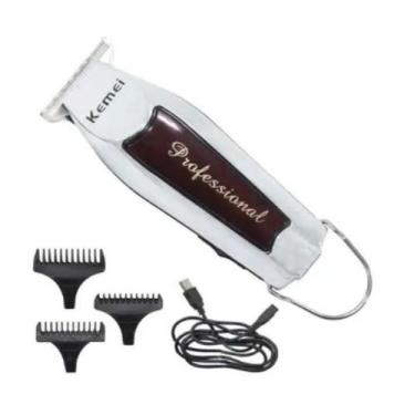 Imagem de Máquina Acabamento Cabelo Barba S/Fio Bivolt - Kemei, Bivolt