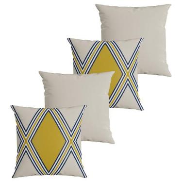 Imagem de Kit 4 Capas de Almofada Decorativa Belchior com Zíper Tecido Especial 
