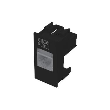 Imagem de Módulo Tomada para Rede de Informática Fame Habitat Black RJ45 Cat6 8 