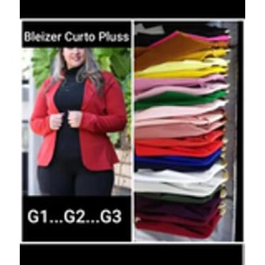 Imagem de Blazer Blaser Plus Size Moda Tendência Elegante Feminino Clássico Char