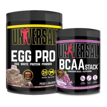 Imagem de Kit Egg Pro 454g + BCAA Stack 250g - Universal, GG, CHOCOLATE