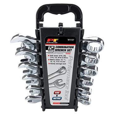 Imagem de Performance Tool W1157 Conjunto de chaves SAE e MET com 12 peças