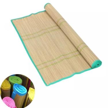 Imagem de Esteira De Palha Natural Média (170x60cm) Tapete Praia Piscina Acampamento