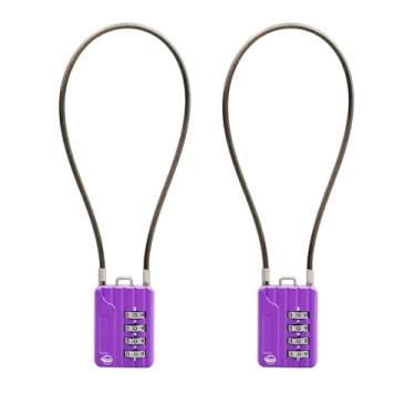 Imagem de SISAV Cadeados de combinação de cabos de 4 dígitos, cabo de 30 cm para armário de academia escolar, capacete, armários de arquivo, caixa de ferramentas, mala de bagagem, mochila, cabo de 3 mm de