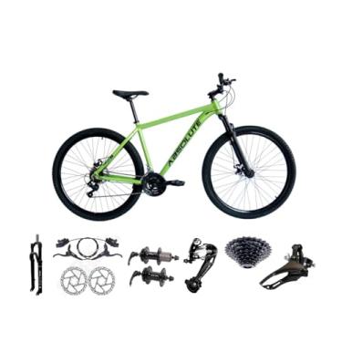 Imagem de Bicicleta Aro 29 Absolute Nero 4 Cabos Internos 27v K7 Freios Hidráulicos Kit 3x9 Suspensão Trava (Verde, 15)