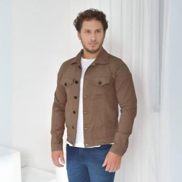 Imagem de Jaqueta Masculino Sarja Color Slim Premium - TBTJeans, Marrom, P