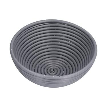 Imagem de Cesta de fermentação de pão lavável Restokki, prato de frutas, cesta de impermeabilização de pão, bandeja de cozimento de formato inovador, cozinha, padaria doméstica (Dark gray round 20 * 8cm)