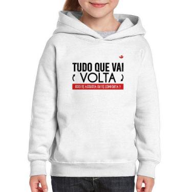 Imagem de Moletom Infantil Tudo que vai volta, isso te assusta ou te conforta - 