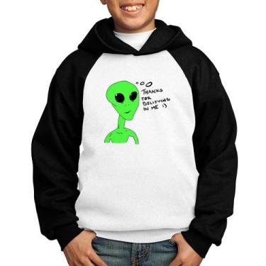 Imagem de Moletom Infantil Thank's For Believing In Me Alien - Foca na Moda, Bra