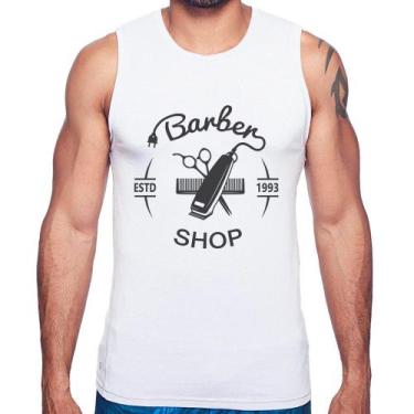 Imagem de Regata Barber Shop - Foca na Moda, Branco, GG
